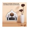 lampe veilleuse coranique horloge led bluetooth mosquee telecommande