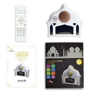 lampe veilleuse coranique horloge led bluetooth mosquee telecommande