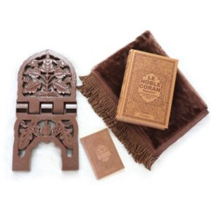 pack cadeau coran marron tapis support citadelle muslim